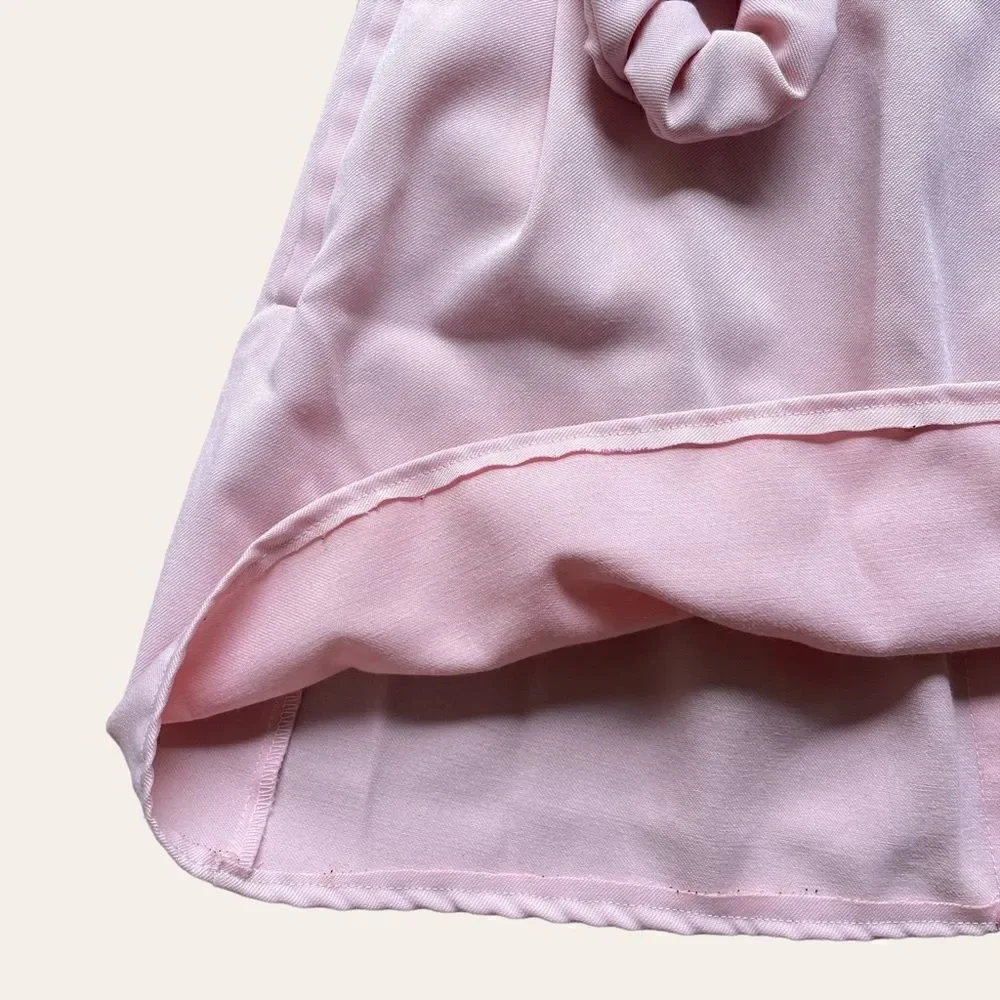 Vintage Baby Pink Avon Fashions Mini Skirt with Matching Scrunchie